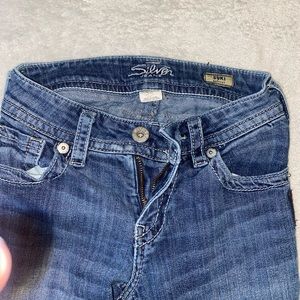 silver jeans